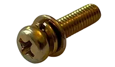 M5 x 20mm SEMS Machine Screws Phillips Pan Head Split Lock & Flat Washer JIS B1188 Steel Zinc Yellow (1000 / Pkg.) Discount