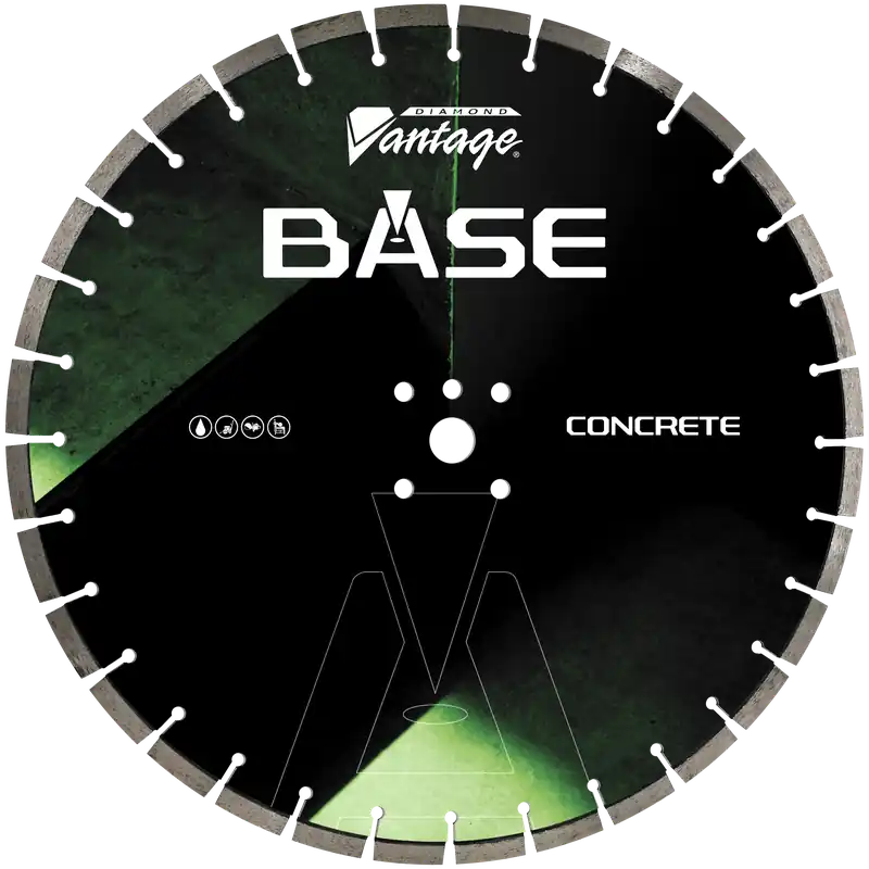 Get Yours Diamond Vantage 3022BASE 30" x 0.220" Walk Behind Saw Diamond Blade for Concrete Base 12mm Segments