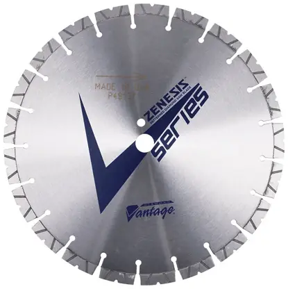 Direct From Factory Diamond Vantage 2018EVWZX4 20" x 0.187" x 1" Walk Behind Saw Diamond Blade for Concrete ZENESIS V SERIES PRO 12mm Segments