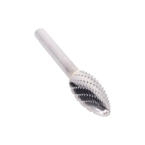 1/4" X 5/8" Flame Double Cut Carbide Bur Solid Carbide 1/4" Round Shank DULSH1 Markdown