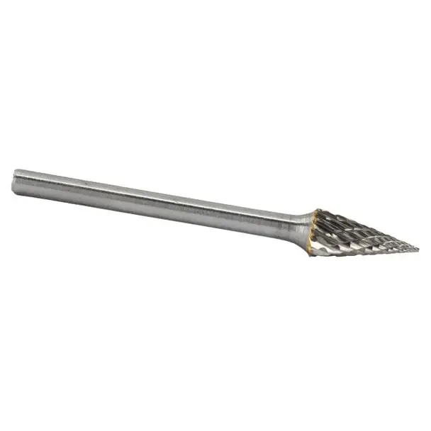 Next Day Delivery 1/4" X 1/2" Cone Pointed-End Miniature Carbide Bur Solid Carbide 1/8" Round Shank DULSM51
