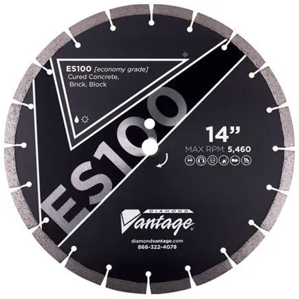 Limited Offer Diamond Vantage 1212ESI 12" x 0.125" Diamond Blade for Reinforced Concrete/Brick/Block/Cured Concrete ES100 - GENERAL PURPOSE