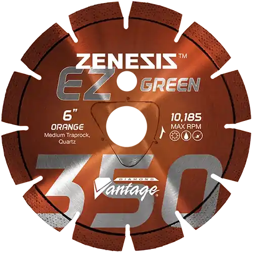 New Arrival Diamond Vantage 1212EZ350Z 12" x 0.125" Early Entry Saw Diamond Blade for Medium Aggregate/Early Entry Green Concrete/Medium Traprock/Quartz Z350 ORANGE