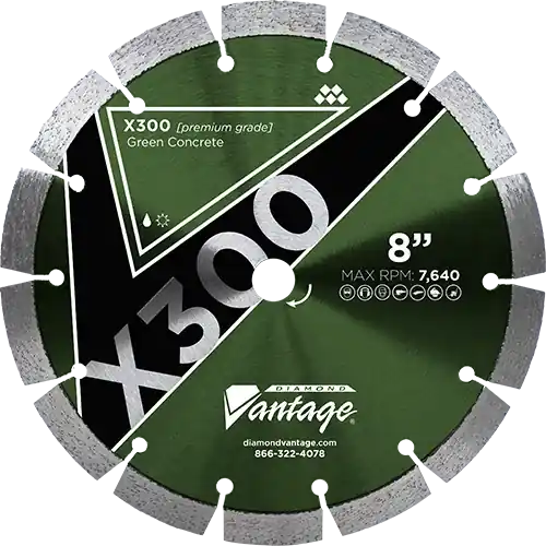 Save Now Diamond Vantage 1425EZGX3 14" x 250" Early Entry Saw Diamond Blade for Green Concrete/Very Hard Aggregate/Flint/Chert X300 - GREEN CONCRETE