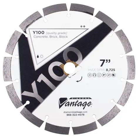 Diamond Vantage 1009CDUY1-2 10" x 0.095" Diamond Blade for Concrete/Masonry Y100 Affordable