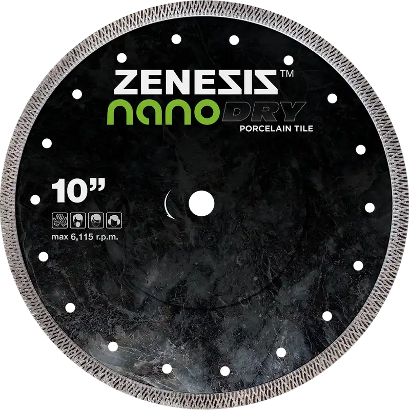 Diamond Vantage 0909C4PDX4Z 9" x 0.090" x 7/8" Diamond Blade for Sintered + Natural Stone/Porcelain ZENESIS NANO - DRY PORCELAIN TILE Super Sale