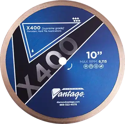 While Supplies Last Diamond Vantage 4506APWX4-NMS 4.5" x 0.060" x 5/8" Diamond Blade for Tile/Porcelain/Hard X400 NON-MUSIC SLOT