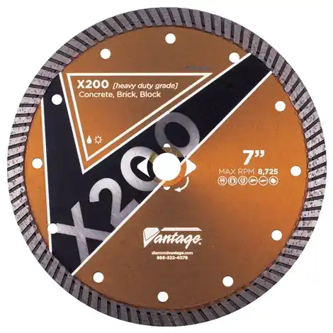 While Supplies Last Diamond Vantage S-0709UDZX2-1 7" x 0.095" Diamond Blade for Granite/Engineered Stone X200