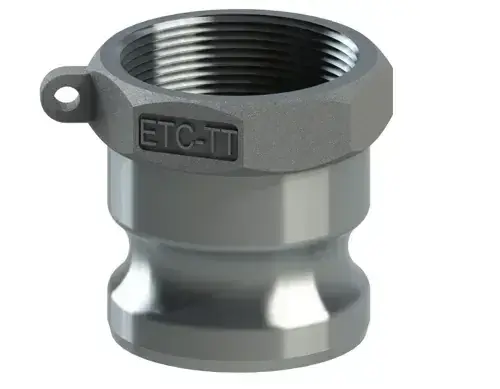 Crafted 5" Type A Cam & Groove Adapter x Female NPT Tough-Tite Aluminum