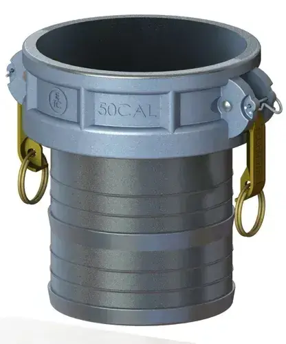5" Type C Cam & Groove Coupler x Hose Shank U-Tite Aluminum Hot Picks