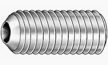 M8 X 40mm Cup Point Socket Set Screws Alloy Steel Zinc Plated (100 / Pkg.) Grab Now