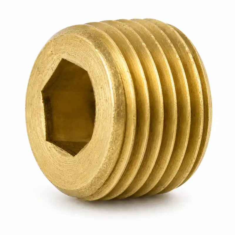 HOLO-KROME 11110 3/4"-14 PTF Flush Socket Pressure Plugs 7/8" Taper Brass (50 / Pkg.) Markdown