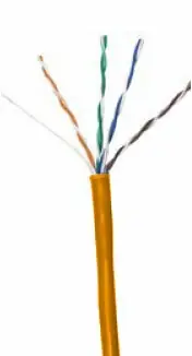 Price Cut CAT5e Unshielded PVC Ethernet Cable - 24 AWG 4 Pair - Orange