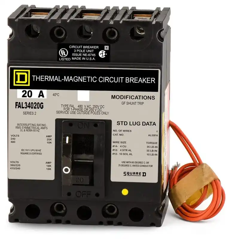 Best Seller Square D FAL34020G - 20A 3 Pole Molded Case Circuit Breaker