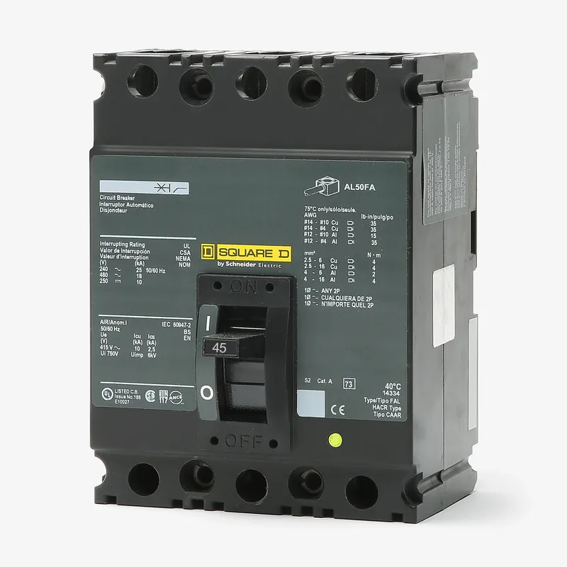 Square D FHL36045 - 45A 3 Pole Molded Case Circuit Breaker Hassle-Free Returns