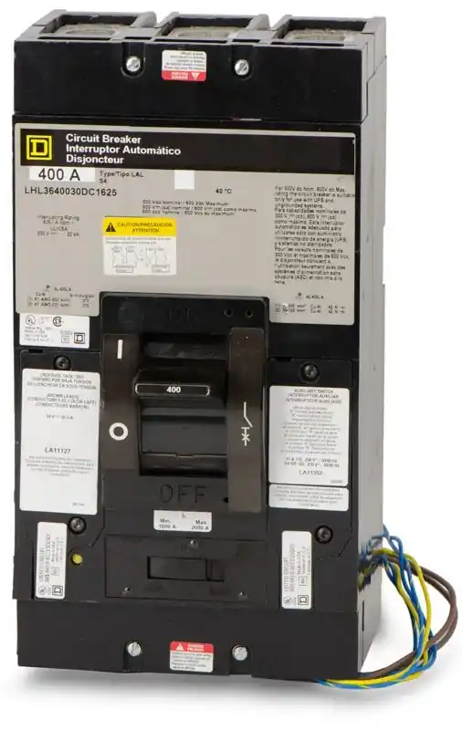 Square D LHL3640030C1625 - 400A 3 Pole Molded Case Circuit Breaker Price Drop