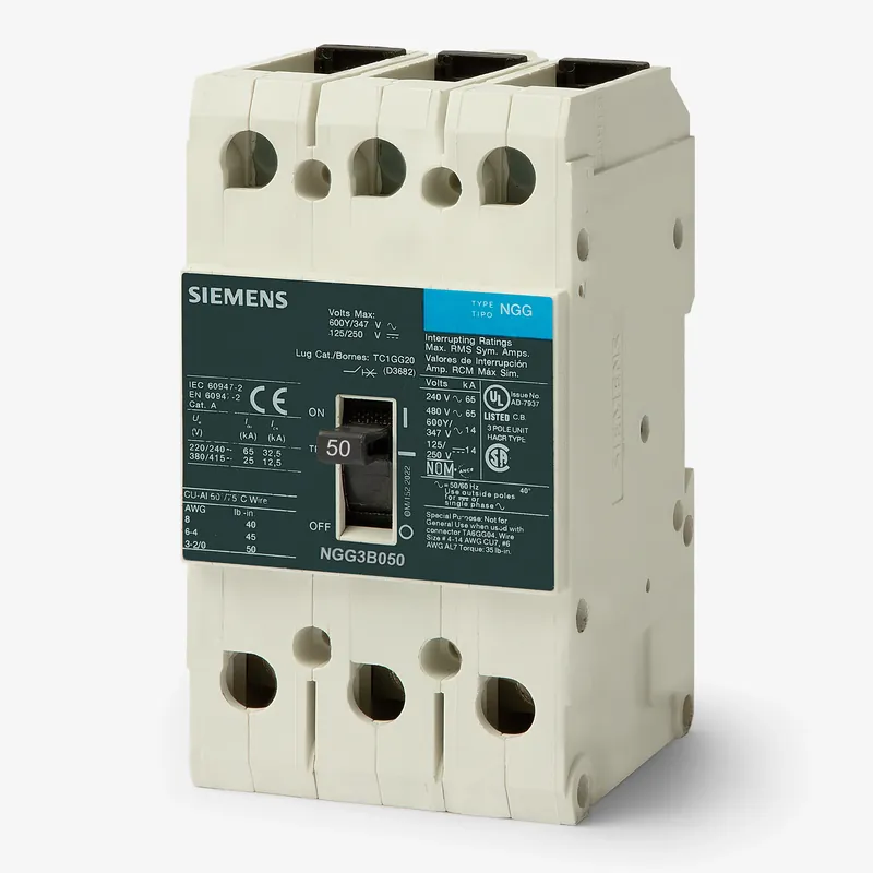 Siemens NGG3B050L - 50A 3 Pole Molded Case Circuit Breaker Final Sale