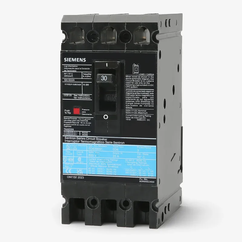 Big Sale Siemens ED43B030 - 30A 3 Pole Molded Case Circuit Breaker
