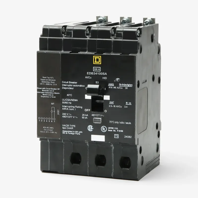 Genuine Square D EDB34100SA - 100A 3 Pole Miniature Circuit Breaker