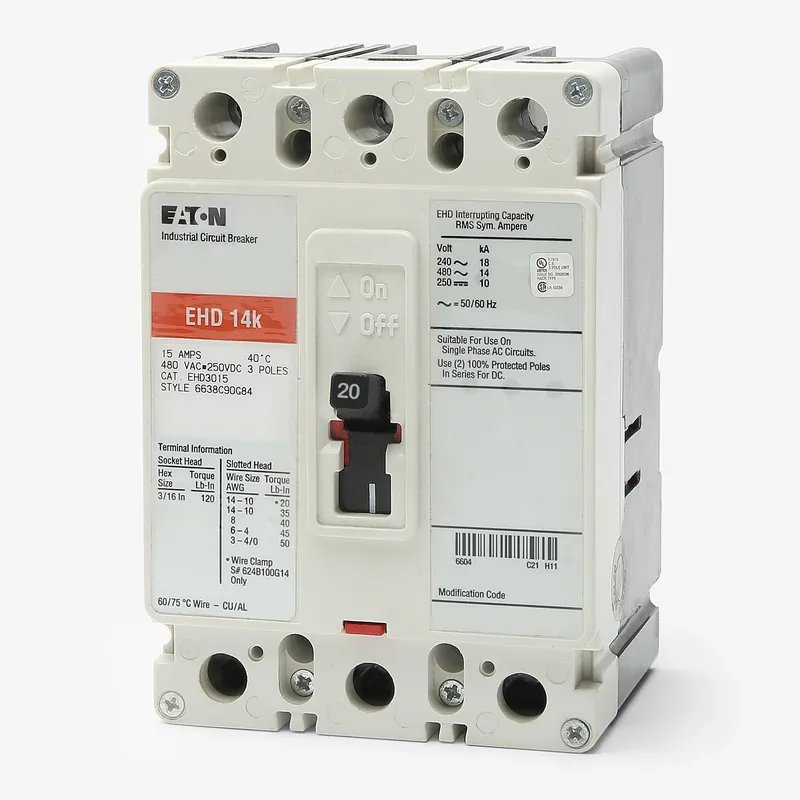 Top Pick Eaton / Cutler-Hammer EHD3020 - 20A 3 Pole Molded Case Circuit Breaker