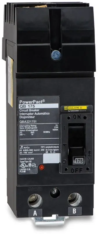 In Demand Square D QBA221751 - 175A 2 Pole Molded Case Circuit Breaker