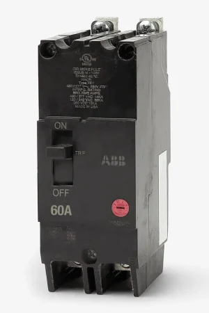 ABB / General Electric TEY260 - 60A 2 Pole Miniature Circuit Breaker Popular