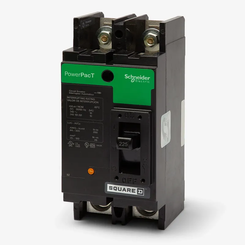 Free Returns Square D QGP22225TM - 225A 2 Pole Molded Case Circuit Breaker