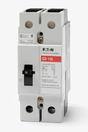 Buy Today Eaton / Cutler-Hammer GD2035 - 35A 2 Pole Molded Case Circuit Breaker