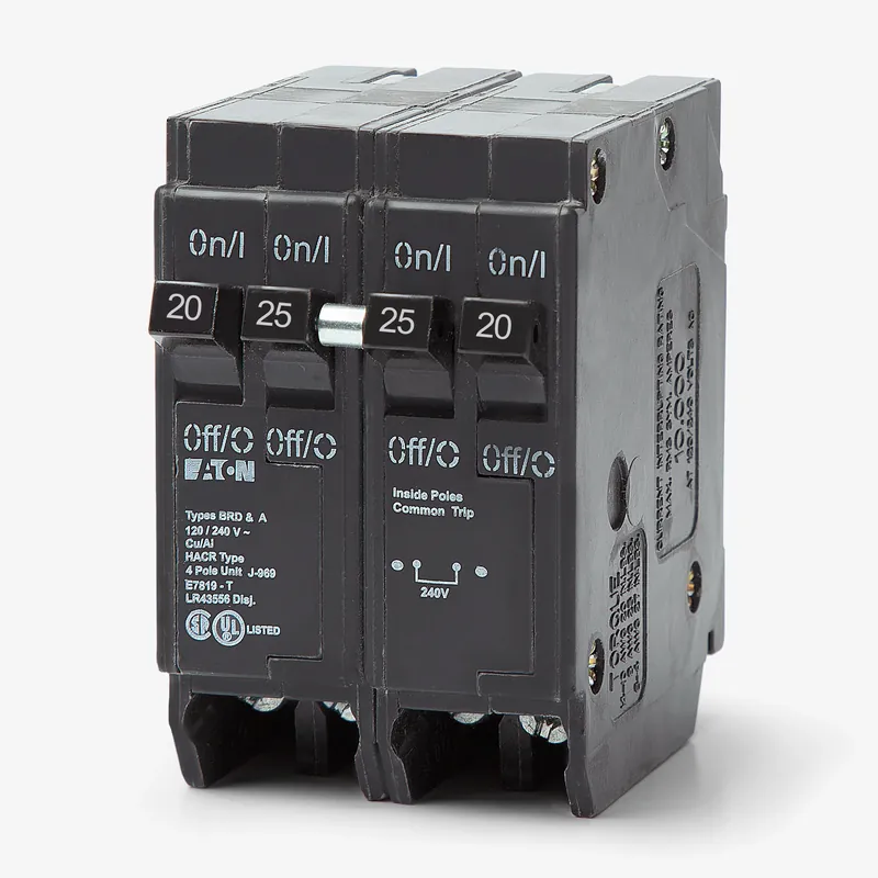 Eaton / Cutler-Hammer BQ2252120 - 20/25A Quadplex Miniature Circuit Breaker Popular