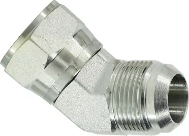 Professional Grade Midland Metal 650210 45 deg Swivel Nut Elbow, 7/8 in Female JIC x 7/8 in Male JIC