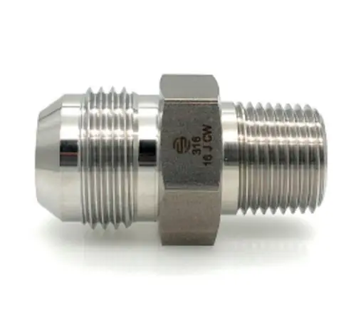Stainless Adapters SS2404-10-08 Pipe Adapter, 5/8 in 37 deg JIC Male Flared x 1/2 in MNPT, Stainless Steel Secure Checkout
