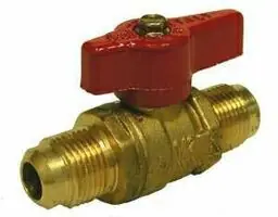 Midland Metal 943345 Gas Ball Valve, 5/8 in Nominal, Flared x Flared, 125 psi Pressure, 32 to 149 deg F Final Sale