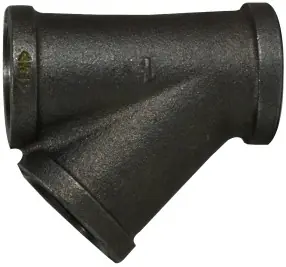 Hassle-Free Returns Midland Metal 65968 Lateral Wye, 2 in FPT x 2 in FPT x 2 in FPT, Iron, Black
