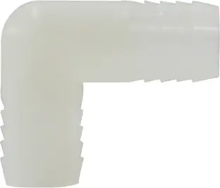 Midland Metal 33390W 90 deg Elbow, 1/4 in Hose Barbed x 1/4 in Hose Barbed, Nylon One Day Deal