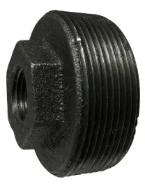 Midland Metal 64546 Reducer Hex Bushing, 2-1/2 in MPT x 1/2 in FPT, Iron, Galvanized In Demand