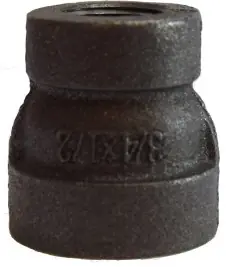 Buy Today Midland Metal 69435 Reducing Coupling, 1/2 in FPT x 3/8 in FPT, Iron, Black, XH Schedule, 300 lb