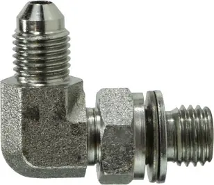 Same Day Shipping Midland Metal 7205NWO614 90 deg Metric Elbow, 9/16 in JIC x M14 Male Metric, Steel