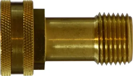Sale Midland Metal 30049 Straight Swivel Adapter, 3/4 in FGH x 1/2 in MNPTF, Brass
