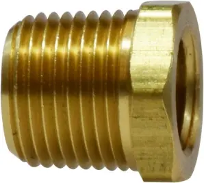 Midland Metal 28101 Reducing Hex Bushing, 1/8 in MPT x 1/16 in FPT, 0.45 in, Brass Best Choice