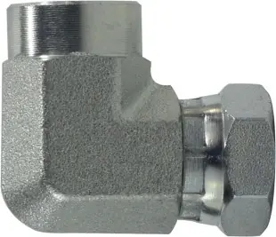 Midland Metal 150264 Swivel Adapter Union Elbow, 3/8 in Female Pipe x 1/4 in FNPSM, Steel Certified