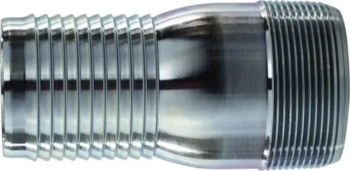 Big Sale Midland Metal 973862 Combination King Nipple, 3/4 in Hose Barbed x 1 in MNPT, Steel, Zinc-Plated
