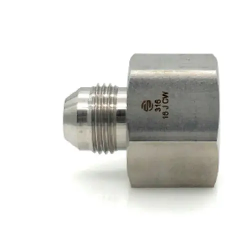 Stainless Adapters SS2406-12-04 Pipe Reducer, 3/4 in Female 37 deg JIC Flared x 1/4 in Male 37 deg JIC Flared Place Order