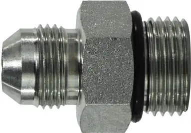 Shop Now Midland Metal 64001214 Straight Connector, 3/4 in 37 deg JIC Male Flared x 7/8 in Male ORB, Steel