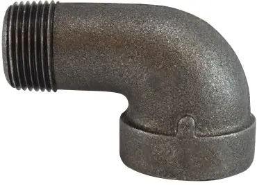 Seasonal Sale Midland Metal 69165 90 deg Street Elbow, 1 in MPT x 1 in FPT, Iron, Black, XH Schedule, 300 lb