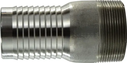 Midland Metal 973708 Combination King Nipple, 4 in Hose Barbed x 4 in MPT, Stainless Steel Popular