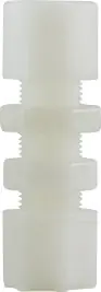 Certified Midland Metal 17088N Bulkhead Unions, Plastic Compression, 1/4 Wht Nyln Bulkhd Comp Union, Plastic Fittings