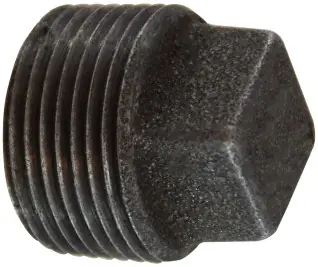 Midland Metal 65659 Cored Square Head Plug, 2-1/2 in MPT, Iron, Black Fast Shipping