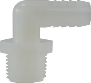 Affordable Midland Metal 33460W 90 deg Elbow, 1 in Hose Barbed x 1-1/4 in MIP, Nylon