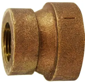 Midland Metal 43438 Reducing Coupling, 3/4 in FPT x 1/2 in FPT, Bronze Affordable