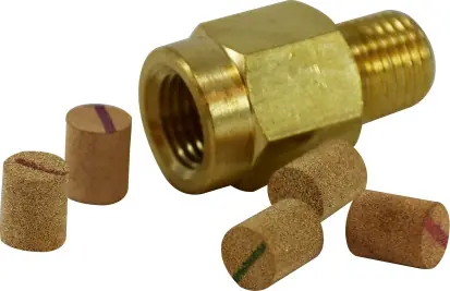 Midland Metal 28353 Pressure Snubber, 1/4 in Inlet Pipe, 1/4 in Outlet Pipe, 30 um, Brass Bargain